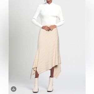 NWT Stella McCartney wide ribbed knit skirt midi size S FW23